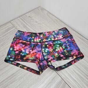 Fleo Bauble Lights Christmas Shorts women Medium Watercolor Water bright Gym